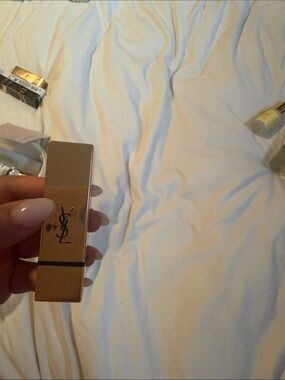 Yves Saint Laurent Gold & Black Logo Lipstick Case